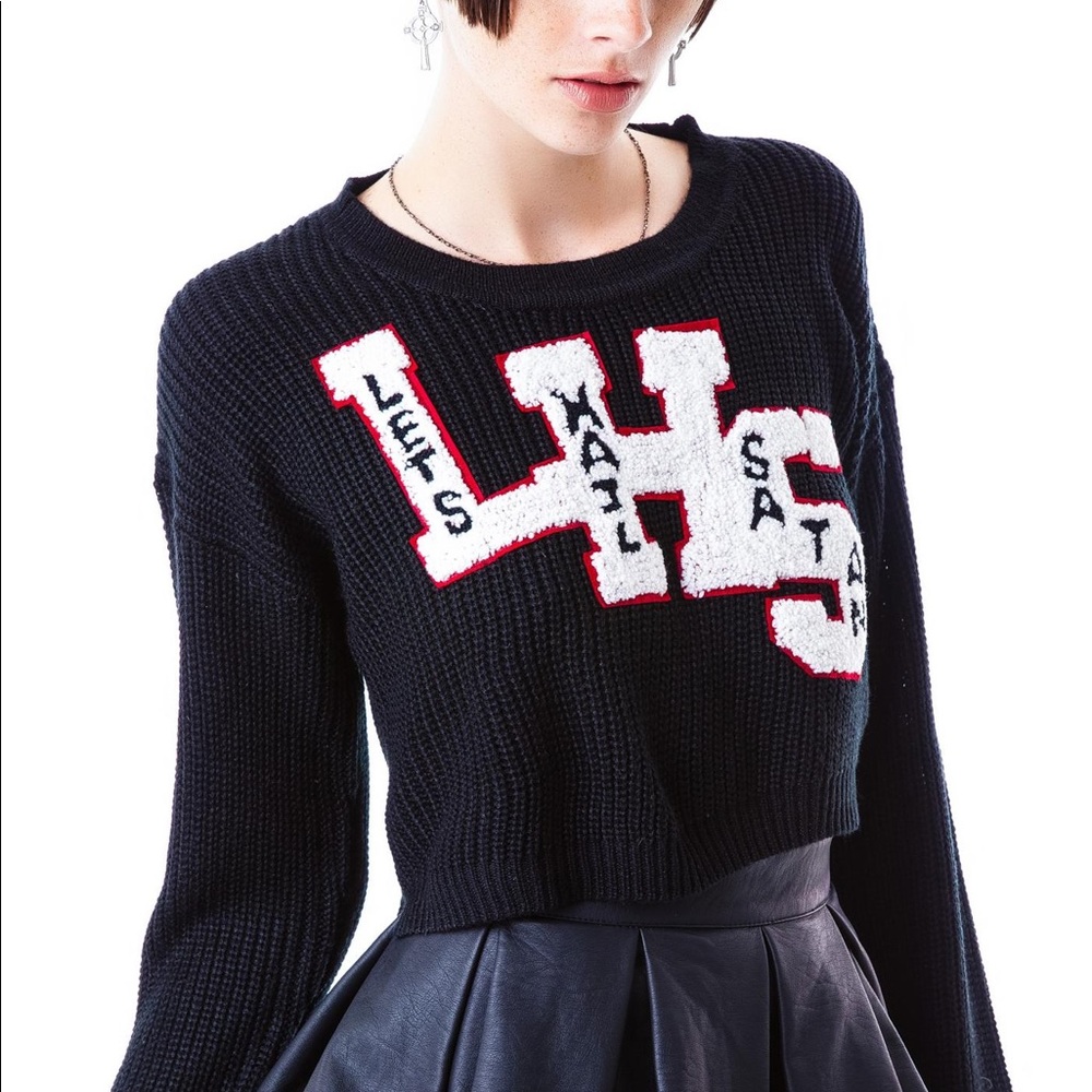 UNIF cropped Satan sweater